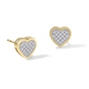 Thumbnail Image 0 of 1/10 CT. T.W. Diamond Micro Heart Stud Earrings in 10K Gold