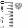 Thumbnail Image 1 of 1/10 CT. T.W. Diamond Micro Heart Stud Earrings in 10K White Gold