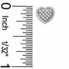 Thumbnail Image 1 of 1/10 CT. T.W. Diamond Micro Heart Stud Earrings in 10K White Gold