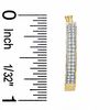 Thumbnail Image 2 of 1/5 CT. T.W. Diamond Micro Two Row Hoop Earrings in 10K Gold