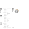 Thumbnail Image 3 of 1/10 CT. T.W. Diamond Composite Round Earrings in 10K Gold