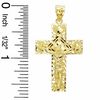 Thumbnail Image 2 of Crucifix with Diamond-Cut Filigree Outline Charm in 10K Gold