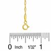 10K Gold 040 Gauge Hollow Forzatina Chain Necklace - 16"