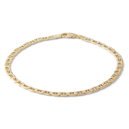 Made in Italy 100 Gauge Mariner Chain  Bracelet in 10K Hollow Gold - 8&quot;