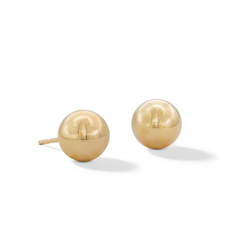 8mm Ball Stud Earrings in 10K Gold