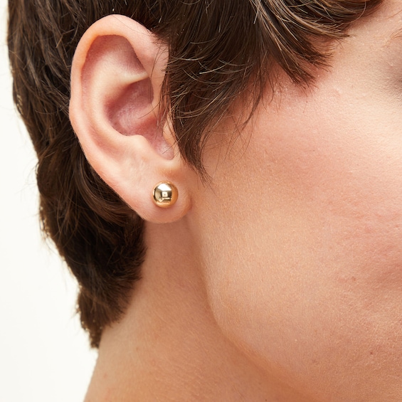 8mm Ball Stud Earrings in 10K Gold