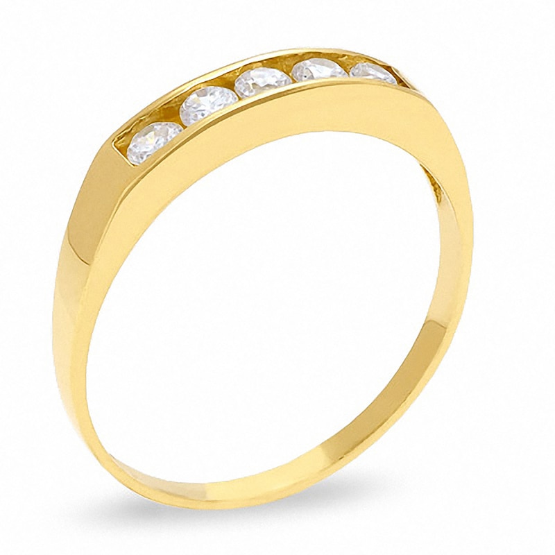 Main Image 2 of Child's Cubic Zirconia Band in 10K Gold - Size 4