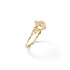 Thumbnail Image 1 of Heart and Cross Cubic Zirconia Ring in 10K Gold - Size 8