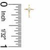 Child's Cubic Zirconia Cross Stud Earrings in 14K Gold