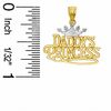 Thumbnail Image 2 of Textured "DADDY'S PRINCESS" with Crown Two-Tone Necklace Charm in 10K Gold
