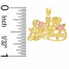 Thumbnail Image 2 of #1 Grandma with Roses Charm in 10K Two-Tone Gold