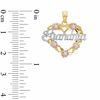 Thumbnail Image 2 of Cubic Zirconia Grandma Heart and Roses Charm in 10K Tri-Tone Gold