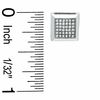 Thumbnail Image 2 of 1/5 CT. T.W. Diamond Square Framed Earrings in 10K White Gold