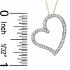 1/5 CT. T.W. Diamond Abstract Heart Pendant in 10K Gold - 17"