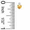 Thumbnail Image 2 of 4mm Heart-Shaped Citrine Stud Earrings in 10K White Gold with CZ