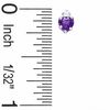 4mm Amethyst Heart Stud Earrings in 10K White Gold with CZ