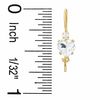Thumbnail Image 2 of 5mm Heart-Shaped White Topaz Drop Earrings in 10K Gold with CZ