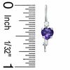 Thumbnail Image 2 of 5mm Heart-Shaped Amethyst Drop Earrings in 10K White Gold with CZ