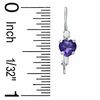 Thumbnail Image 1 of 5mm Heart-Shaped Amethyst Drop Earrings in 10K White Gold with CZ