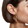 Thumbnail Image 2 of 40mm Diamond-Cut Hoop Earrings in 10K Tube Hollow Gold