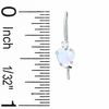 5mm Heart-Shaped Lab-Created Opal Earrings in 10K White Gold with CZ
