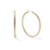 43mm Diamond-Cut In and Out Square Hoop Earrings in 10K Tube Hollow Gold