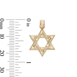 Diamond-Cut Star of David Charm in 10K Gold