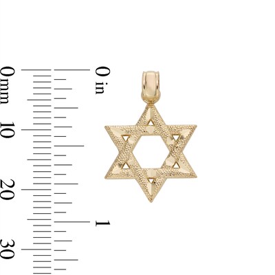 Diamond-Cut Star of David Charm in 10K Gold