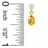 Thumbnail Image 2 of Pear-Shaped Citrine Drop Earrings in 10K Gold with CZ