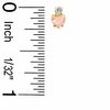 Child's 4mm Heart-Shaped Rose Quartz Stud Earrings in 14K Gold with CZ