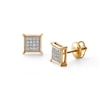 1/10 CT. T.W. Diamond Micro Square Earrings in 10K Gold