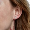 Thumbnail Image 3 of 1/10 CT. T.W. Diamond Micro Square Earrings in 10K Gold