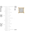 Thumbnail Image 5 of 1/10 CT. T.W. Diamond Micro Square Earrings in 10K Gold