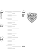 Thumbnail Image 3 of 1/5 CT. T.W. Diamond Heart Composite Earrings in 10K White Gold