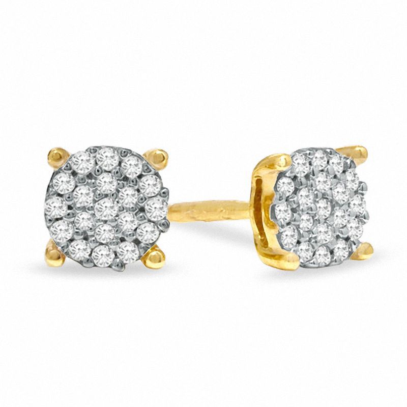 1/10 CT. T.W. Diamond Composite Earrings in 10K Gold