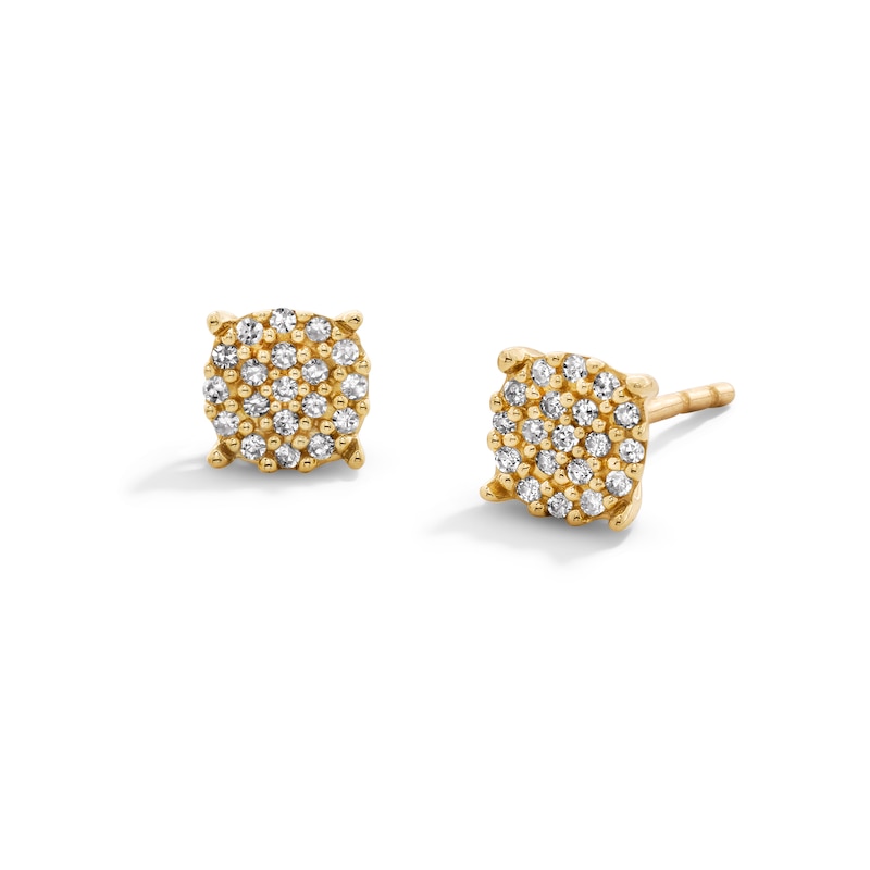 Main Image 1 of 1/10 CT. T.W. Diamond Composite Earrings in 10K Gold