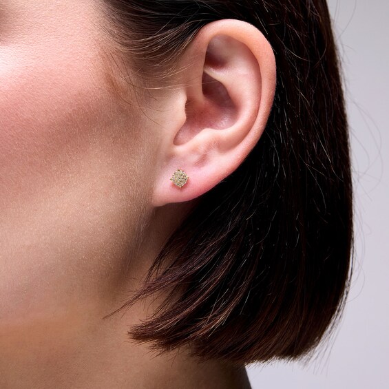 1/10 CT. T.W. Diamond Composite Earrings in 10K Gold