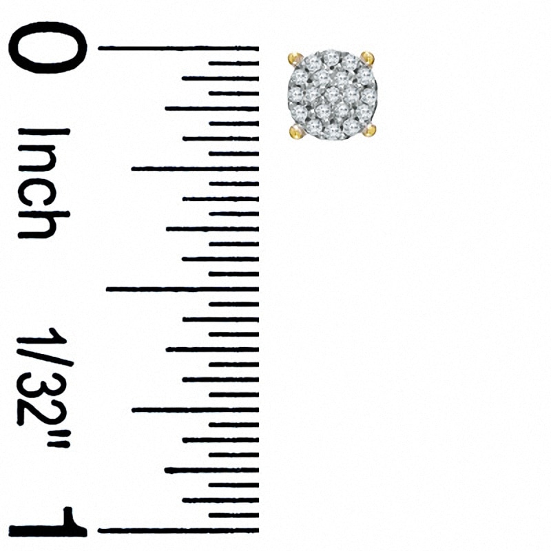 1/10 CT. T.W. Diamond Composite Earrings in 10K Gold