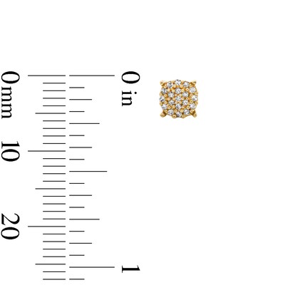 1/10 CT. T.W. Diamond Composite Earrings in 10K Gold