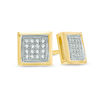 1/10 CT. T.W. Composite Diamond Square Stud Earrings in 10K Gold