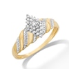 1/20 CT. T.W. Marquise Composite Diamond Wave Ring in 10K Gold