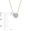 Thumbnail Image 4 of 10K Gold 1/10 CT. T.W. Diamond Heart Pendant - 18"
