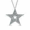 Thumbnail Image 1 of Diamond Accent Star Pendant in 10K White Gold