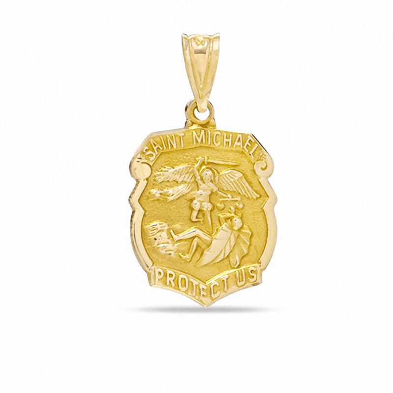 Main Image 1 of St. Michael Badge Charm in 14K Gold