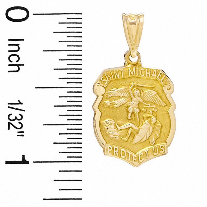 Main Image 2 of St. Michael Badge Charm in 14K Gold