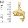 10K Gold Bass Necklace Charm