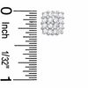 Thumbnail Image 2 of Composite Square Cubic Zirconia Stud Earrings in Sterling Silver