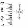 Cubic Zirconia Cross Charm in 10K White Gold