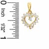 Cubic Zirconia Heart Charm in 10K Solid Gold
