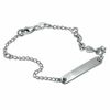 Thumbnail Image 1 of Child's ID Bracelet with Heart Stations in Sterling Silver - 5&quot;